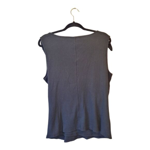 Who What Wear Black Knot Strap Tank Top - Picture 2 of 5